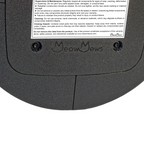 Back of a product with 'Meow Mews' branding and safety label.